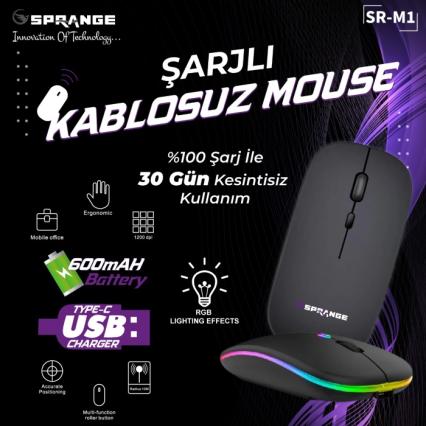 Concord SR-M1 Wireless Şarjlı Kablosuz Mouse